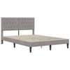 vidaXL Cadre de lit avec matelas Gris clair 120 x 200 cm Velours