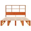 vidaXL Lit biblioth&egrave;que sans matelas cire marron 135x190cm bois massif