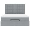 VidaXL Cadre de lit ottoman et matelas gris clair 140x190 cm tissu
