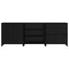 vidaXL Buffet 3 pcs Ch&ecirc;ne noir 70 x 41 x 75 cm Bois d'ing&eacute;nierie