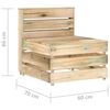 vidaXL Salon de jardin 5 pcs Bois de pin impr&eacute;gn&eacute; de vert