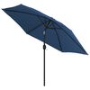 vidaXL Parasol d'ext&eacute;rieur avec poteau en m&eacute;tal 300 cm Azur&eacute;