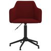 vidaXL Chaises pivotantes &agrave; manger lot de 6 Rouge bordeaux Velours