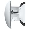 vidaXL Armoire de salle de bain miroir rond et LED Blanc 54x54x17,5 cm