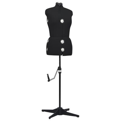vidaXL Mannequin de robe ajustable pour femme Noir M Taille 40-46