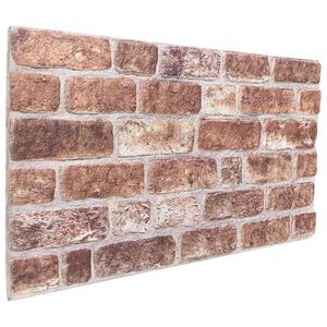 vidaXL Panneaux muraux 10 pc 100 x 50 cm Marron Mousse EPS