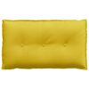 vidaXL Coussin de Dos Jaune 80 x 50 cm Tissu en velours c&ocirc;tel&eacute;