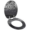 vidaXL Si&egrave;ge WC MDF Couvercle &agrave; fermeture en douceur Gouttes d'eau