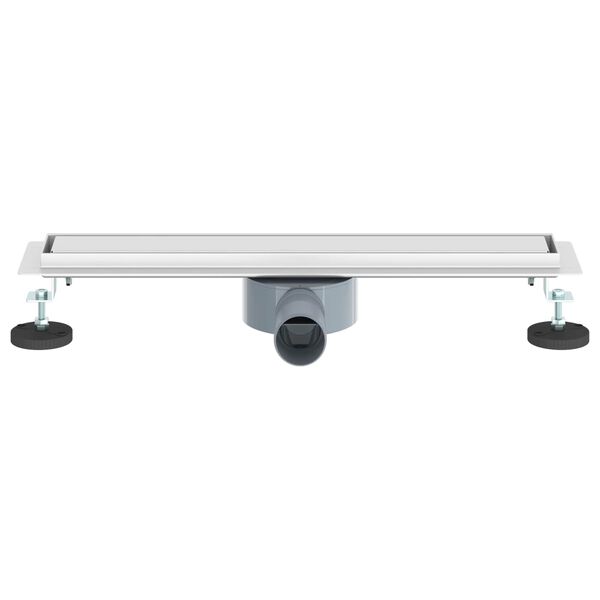 vidaXL &Eacute;vacuation de douche 2-en-1 avec siphon &agrave; 360&deg; Argent&eacute; 50 cm