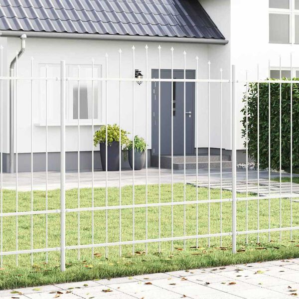 vidaXL Clôture de jardin 8 pcs Blanc 170 x 215 cm