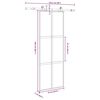 vidaXL Porte coulissante kit de quincaillerie tremp&eacute; verre aluminium