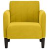 vidaXL Fauteuil avec accoudoirs jaune 54 cm velours