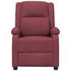 vidaXL Fauteuil inclinable &eacute;lectrique Rouge bordeaux Tissu