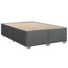 vidaXL Sommier &agrave; lattes de lit avec matelas Gris fonc&eacute; 140x190cm Tissu