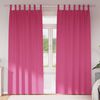 vidaXL Rideaux occultants avec anneaux 2 pcs Rose vif 245 x 140 cm
