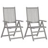 vidaXL Chaises inclinables de jardin lot de 4 et coussins Bois acacia