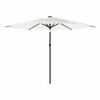 vidaXL Parasol de jardin avec m&acirc;t en acier blanc 288x288x225 cm