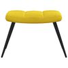 vidaXL Fauteuil relax avec tabouret en velours jaune moutarde