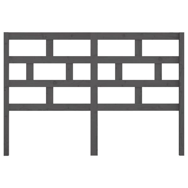 vidaXL T&ecirc;te de lit Gris 156x4x100 cm Bois massif de pin