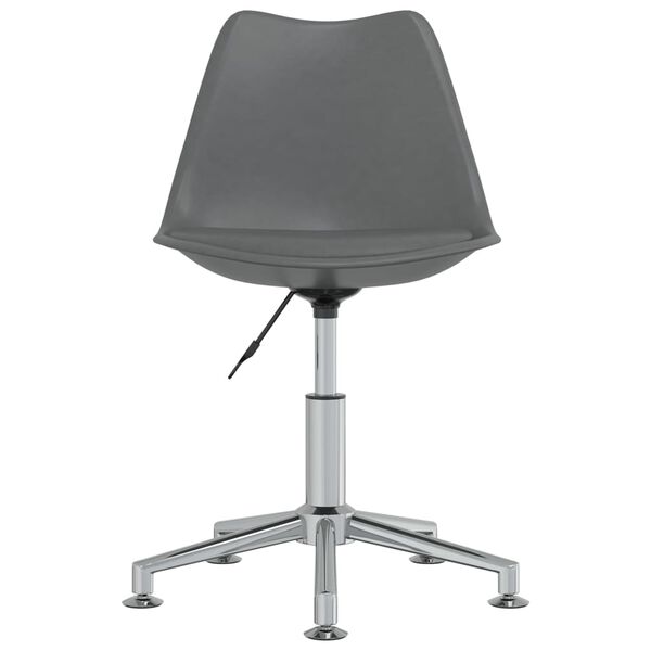 vidaXL Chaises &agrave; manger pivotantes lot de 4 gris similicuir