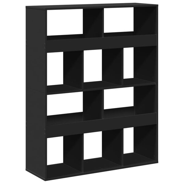 vidaXL Biblioth&egrave;que noir 100x33x125,5 cm bois d'ing&eacute;nierie