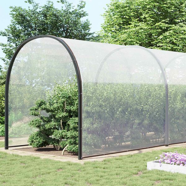 vidaXL B&acirc;che avec &oelig;illets Transparent 12 x 12 m Poly&eacute;thyl&egrave;ne