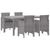 vidaXL Ensemble de salle &agrave; manger pour jardin 5 pcs Gris clair