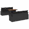 vidaXL Ensemble de canap&eacute; de jardin 7 pc Noir 100 x 55 x 73 cm