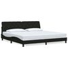 vidaXL Cadre de lit sans matelas noir 200x200 cm tissu