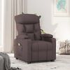 vidaXL Fauteuil de massage Marron foncé Tissu