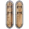 vidaXL Porte-manteaux muraux 4 crochets 2pcs bois massif manguier brut