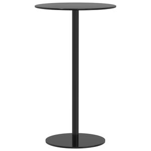 vidaXL Table de jardin ronde noir &Oslash;60x105 cm acier