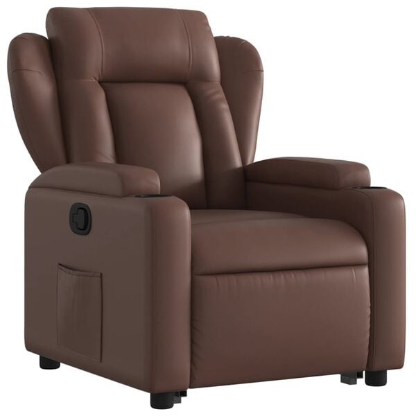 vidaXL Fauteuil inclinable marron similicuir