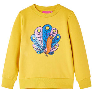 Sweatshirt pour enfants ocre fonc&eacute; 92