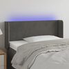 vidaXL T&ecirc;te de lit &agrave; LED Gris fonc&eacute; 103x16x78/88 cm Velours