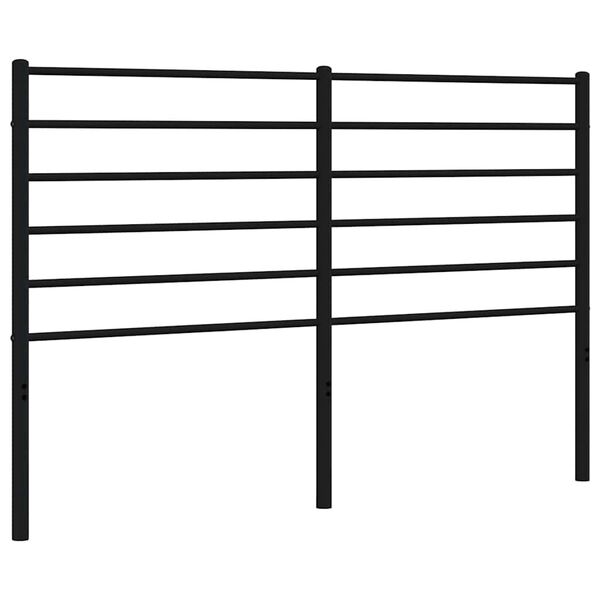 vidaXL T&ecirc;te de lit m&eacute;tal noir 150 cm