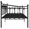 vidaXL Cadre de canap&eacute;-lit sans matelas noir m&eacute;tal 90x200 cm