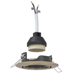 vidaXL Projecteur 12 pcs Laiton 9 x 9 x 2,5 cm M&eacute;tal