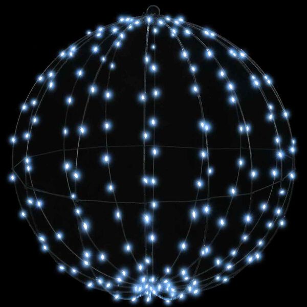 vidaXL Boule avec 384 LED 2 pcs Blanc froid 60 cm Métal