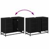 vidaXL Ensemble de mobilier de salle de bain 2 pcs Ch&ecirc;ne noir