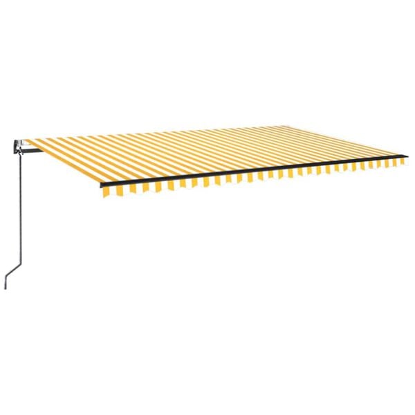 vidaXL Auvent r&eacute;tractable automatique 500x350 cm Jaune et blanc