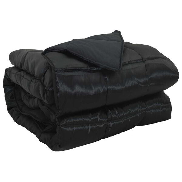 vidaXL Duvet complet toute l'ann&eacute;e Noir 220 x 240 cm