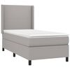vidaXL Sommier &agrave; lattes de lit avec matelas Gris clair 80x200 cm Tissu