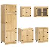 vidaXL Armoire avec tiroir avec &eacute;tag&egrave;re SKI 9 pcs Brun Miel Pin massif