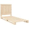 vidaXL Cadre de lit sans matelas avec t&ecirc;te de lit 90x200cm bois massif