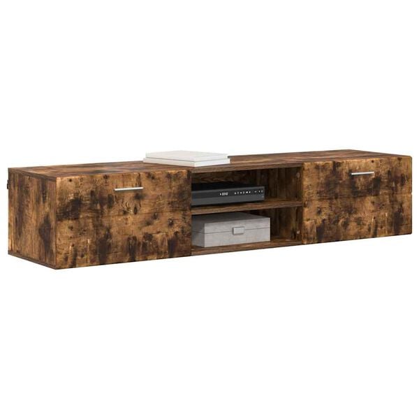 vidaXL Cabinet en Bois Chêne fumé 150 x 39 x 30 cm Bois d'ingénierie