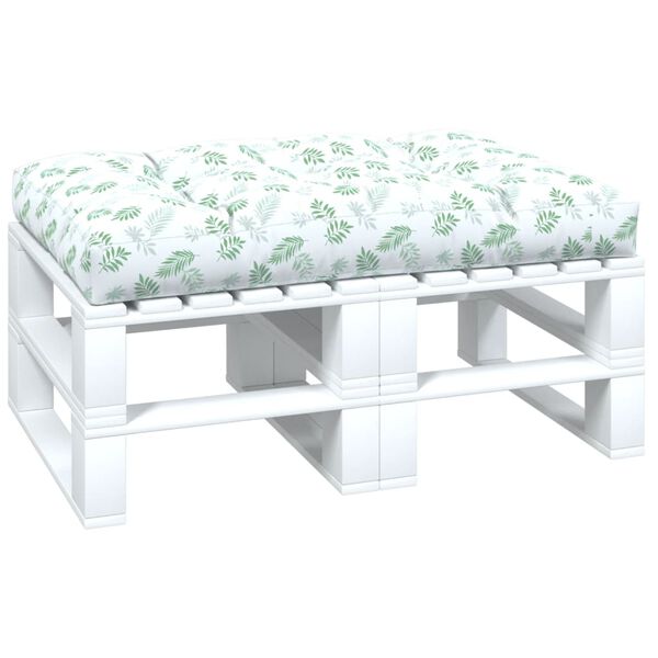 vidaXL Coussin de palette &agrave; motif de feuilles 120x80x12 cm Tissu
