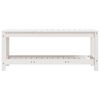 vidaXL Banc de jardin blanc 108x35x45 cm bois massif de pin