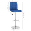 vidaXL Tabouret de bar Bleu Tissu