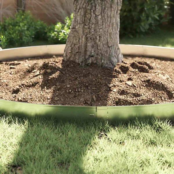 vidaxl Bordure de Pelouse 10 pcs Gris 14 x 100 cm Acier